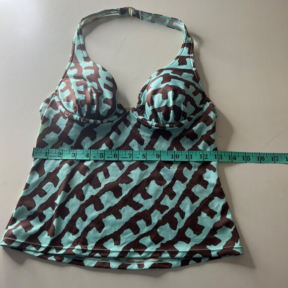 Victoria's Secret Brown And Blue Halter Swimsuit Size 34B - Picture 9 of 10